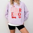 Elder Emo Retro Punk Typography Nostalgia Premium Tri-Blend Comfort Colors Sweatshirt Crimson