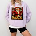 Family Christmas Retro Santa Holiday Nostalgia Vibes Comfort Colors Sweatshirt Crimson