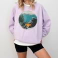 Fish Bowl Frutiger Aero Y2K Retro Vibes Comfort Colors Sweatshirt Crimson