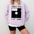 Floppy Disk Computer Nostalgia Fun PC Enthusiast History Comfort Colors Sweatshirt Crimson
