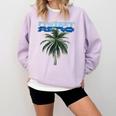 Frutiger Aero Palm Tree Y2k Aesthetic 2000s Trend Comfort Colors Sweatshirt Crimson