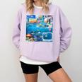 Frutiger Aero Retro Vibes Y2K Retro Grunge Comfort Colors Sweatshirt Crimson