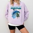 Frutiger Aero Splashy Dolphin Y2k Aesthetic Graphic Comfort Colors Sweatshirt Crimson