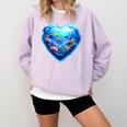 Frutiger Aero Y2K Heart Comfort Colors Sweatshirt Crimson