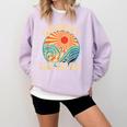 Groovy Like The 70s Aesthetic Nostalgia 1970's Retro Comfort Colors Sweatshirt Crimson