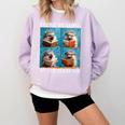 Hedgehog Love Reading And Hedgehogs Child Book Lover Comfort Colors Sweatshirt Crimson