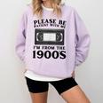 Over The Hill Please Be Patient I'm From The 1900s VHS Comfort Colors Sweatshirt Crimson