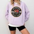 Hotrod Custom Car Automotive Nostalgia Distressed Premium Tri-Blend Comfort Colors Sweatshirt Crimson