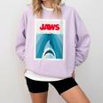 Jaws 2025 Classic Movie Nostalgia Comfort Colors Sweatshirt Crimson