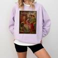 Louisa May Alcott Coming Of Age Novel Little Women Book Cover Small Comfort Colors Sweatshirt Crimson