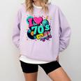 I Love The 70s Retro Cassette Roller Vinyl Disco Nostalgia Premium Tri-Blend Comfort Colors Sweatshirt Crimson