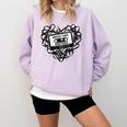 Mixed Tape Emotions Music Lover Nostalgia Quote Premium Tri-Blend Comfort Colors Sweatshirt Crimson