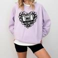 Mixed Tape Emotions Music Lover Nostalgia Quote Comfort Colors Sweatshirt Crimson
