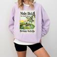 Moby Dick Book Cover Illustration Comfort Colors Sweatshirt Crimson