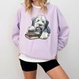 Old English Sheepdog Books Reading Dog Breed Graphic Comfort Colors Sweatshirt Crimson Old English Sheepdog Books Reading Dog Breed Graphic Comfort Colors Sweatshirt Crimson