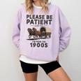 Be Patient With Me I'm From The 1900s Horse-Drawn Wagon Comfort Colors Sweatshirt Crimson