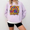 Peace Sign Groovy Vibes Costume Nostalgia Tie Dye Fashion Comfort Colors Sweatshirt Crimson Peace Sign Groovy Vibes Costume Nostalgia Tie Dye Fashion Comfort Colors Sweatshirt Crimson