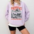 Please Be Patient With Me I'm From The 1900s 80s 90s Comfort Colors Sweatshirt Crimson