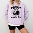Please Patient I'm From The 1900s Boomer Memes Comfort Colors Sweatshirt Crimson