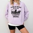 Please Be Patient With Me I'm From The 1900s Boomer Premium Tri-Blend Comfort Colors Sweatshirt Crimson