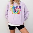 Please Be Be Patient With Me I'm From The 1900s Hippie Comfort Colors Sweatshirt Crimson