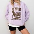 Please Be Patient With Me I'm From The 1900s Graphic Premium Comfort Colors Sweatshirt Crimson