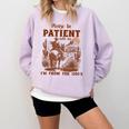 Please Be Patient With Me I'm From The 1900s Quote Comfort Colors Sweatshirt Crimson