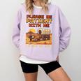 Please Be Patient I'm From The 1900s Retro Pixel Art Comfort Colors Sweatshirt Crimson
