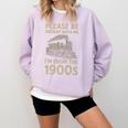 Please Be Patient With Me I'm From The 1900s Steam Train Premium Comfort Colors Sweatshirt Crimson