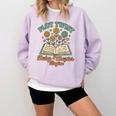 Pregnancy Announcement Book Lover Reveal Pregnant Comfort Colors Sweatshirt Crimson