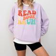 Read A Book Bruh Read Reading Librarian Boys Teen Kids Comfort Colors Sweatshirt Crimson