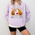 Read More Books Teacher Halloween Men Women Comfort Colors Sweatshirt Crimson