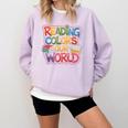 Reading Colors Our World Books Lover Comfort Colors Sweatshirt Crimson