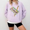 Retro Cassette And Pencil 80s 90s Nostalgia Music Lover Comfort Colors Sweatshirt Crimson