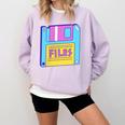 Retro TechnologyOld School Floppy Nostalgia 90s Generation Comfort Colors Sweatshirt Crimson