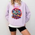 Retro Graphic Print With a Touch Of Nostalgia Comfort Colors Sweatshirt Crimson Retro Graphic Print With a Touch Of Nostalgia Comfort Colors Sweatshirt Crimson
