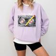 Rewind Cassette Tape Nostalgia 80s 90s Retro Music Lover Comfort Colors Sweatshirt Crimson
