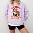 Smut Reader Christmas My Books May Be Naughty But I'm Nice Comfort Colors Sweatshirt Crimson