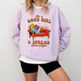 Smut Reader Be A Good Girl & Spread Those Pages Spicy Book Comfort Colors Sweatshirt Crimson Smut Reader Be A Good Girl & Spread Those Pages Spicy Book Comfort Colors Sweatshirt Crimson