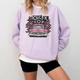 Sock Hop 50s Classic Car Nostalgia 1950s Greaser Comfort Colors Sweatshirt Crimson