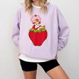 Strawberry Shortcake Sitting On Strawberry Retro Nostalgia Comfort Colors Sweatshirt Crimson Strawberry Shortcake Sitting On Strawberry Retro Nostalgia Comfort Colors Sweatshirt Crimson