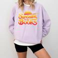 Sunshine & Books For Bookworm Summer Reading Comfort Colors Sweatshirt Crimson