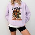 Support Your Local Trick Or Treaters Retro Spooky Nostalgia Comfort Colors Sweatshirt Crimson