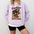 Support Your Local Trick Or Treaters Retro Spooky Nostalgia Comfort Colors Sweatshirt Crimson