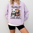 Teacher Bookworm Book Lover Panda Reading Book Librarian Tee Comfort Colors Sweatshirt Crimson
