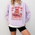 Valentine All Booked For Valentines Book Lovers Teacher Kid Comfort Colors Sweatshirt Crimson