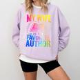 My Wife Is My Favorite Author Book Writer Writing Husband Comfort Colors Sweatshirt Crimson