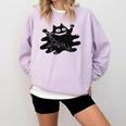 Yk2 Grunge Scary Cat With Tail Tomboy 90s Nostalgia Indie Premium Tri-Blend Comfort Colors Sweatshirt Crimson