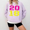 2018 Big Neon Numbers For The New Year Or Graduation Comfort Colors Sweatshirt Orchid