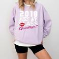2018 Kiss My Class Goodbye Graduation Comfort Colors Sweatshirt Orchid